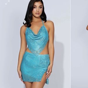 MESHKI Marlena Chainmail skirt NWT